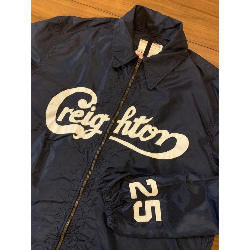Vintage Creighton University Windbreaker Jacket Mens L Goodman Light Zip 70s 80s